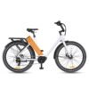 Engwe P275 ST 250W 27.5" Ananda Mid-drive Motor City E-bike 19.2 Ah Batterie Samsung - Blanc / Orange