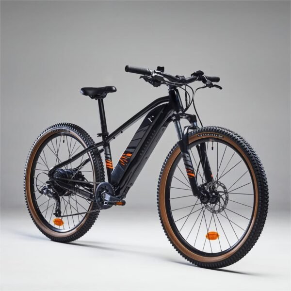 VTT Electrique Semi-rigide Rockrider E ST 500 26" 9-12 ans Noir – Image 3