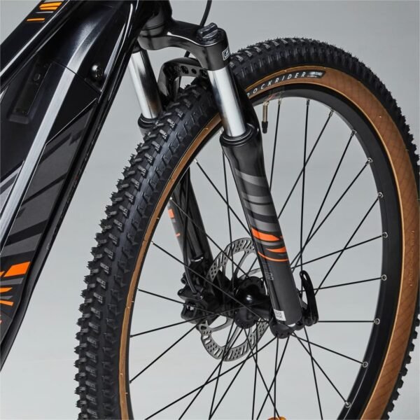 VTT Electrique Semi-rigide Rockrider E ST 500 26" 9-12 ans Noir – Image 4